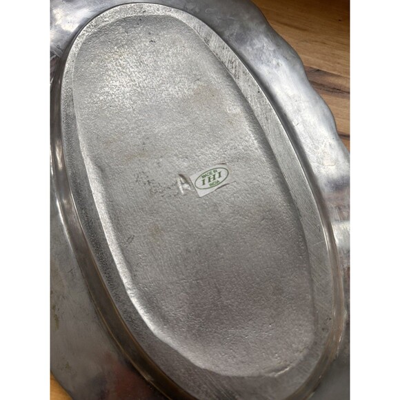 Silver Plated Tray Made in India, India Stamped Silver Tray - Picture 2 of 4